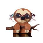 FIMWOLZ Ahşap gözlük tutucu, hayvan motifli, el yapımı, tembel hayvan şekli, gözlük standı, güneş gözlüğü sunum standı, ev, ofis, çalışma masası, dekor aksesuarı