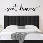 Findbeauty Sweet Dreams Metal Duvar Sanatı, 2'li Set Duvar Sanatı, Metal Kelimeler Duvar Dekoru, Uyku Zamanı Rüya İşareti, Ebeveyn Yatak Odası Duvar Dekoru, El Yapımı Ev Dekoru (129,5 cm x 27,9 cm)