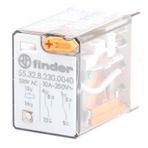 Finder F.55.32.8.230.0040 Genel Kullanımlı 2 CO 10 Amper Kontaklı 230 Volt AC Röle
