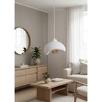 Findify Store Rustik Iskandinav Serisi Beton Görünümlü Sarkıt Çevre Dostu Avize( Rustik Ampul Hediyeli) - Beyaz