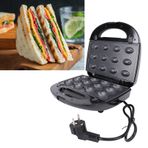 Fındık Panini Waffle Maker Makinesi, Çubuk Olmayan Tasarım Ve Temizlenmesi Kolay Hızlı Isıtma 3'te 1 Kahvaltı Kahvaltı Ve ızgara Peynir Yemek Için Istasyon Yap (AB fiş 220v)