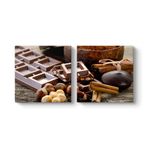 Fındıklı Çikolata Tablosu 123 x 60-2 Parçalı