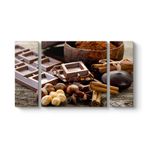 Fındıklı Çikolata Tablosu 126 x 70-3 Parçalı