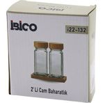 Findit 2PCS BAMBU KAPAKLI CAM TUZLUK - BİBERLİK - BAHARATLIK 120ML (2818)
