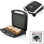 Findit Elektrikli Tost Makinesi 2 Dilim Granit Yapışmaz Yüzey - Kilitlenebilir Kapak 750W SSM-2587 (2818) - Siyah