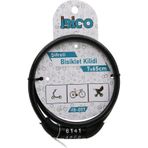Findit ŞİFRELİ EKO - İNCE BİSİKLET KİLİT ÇELİK TEL SİYAH ŞEFFAF KILIF 7MMX65CM (2818)