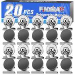 FINDMAG 20'li Paket Manyetik Klips, Çizilmez Buzdolabı Mıknatısları Klipsleri, Beyaz Tahta Mıknatıs Klipsleri, Kağıt Klipsleri, Duvar Mıknatısı Klipsleri, Buzdolabı için Mıknatıslı Klipsler, Çanta, Kağıt,