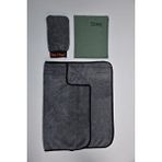 Fine Clean 3'lü Mikrofiber Oto Yıkama Kurulama Araba Silme Bezi + Cam Bezi + Oto Eldiveni