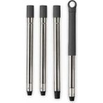 Fine Clean 4 Parça Portatif Özel Sap Set Tüm Marka Model Pas Paslara Uyumlu Çek Pas Mop Fırçası Sopası (110 Cm) - Gri