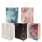 FINEASY 20 adet kulplu kağıt torba, kraft kağıdından hediye torbası, 21 x 15 x 8 cm torba, çocuk doğum günü, hediye torbası, renkler, hediyelik torba, doğum günü, düğün için hediye çantası