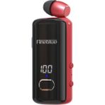 Fıneblue F580 Gelen Çağrı, Titreşim, Güç Göstergesi ile Tek Kulaklı Kablolu Iş Yaka Kulaklığı Kablosuz Bluetooth Kulaklık - Kırmızı (Yurt Dışından)