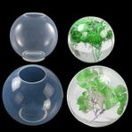 FineInno 2 Adet Küre Reçine Kalıpları, Yuvarlak Boncuklu Silikon Kalıplar, Epoksi Reçine DIY Kolye Küpe Takı Yapımı için Top Kalıp