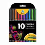 Fineliner 10 Lu İnce Uçlu Kalem Prime Ink 10 Renk 1 Paket