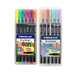 Fineliner 12 Neon Ve Pastel Renk 0.4mm İnce Keçe Uçlu Yazı Kalemi 1 Paket 12 Lı Fineliner Kalem Seti