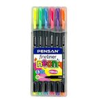 Fineliner 6 Neon Renk 0.4mm İnce Keçe Uçlu Yazı Kalemi 1 Paket 6 Lı Neon Fineliner Kalem Seti