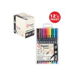 Fineliner Kalem Klipsli 10'lu FixPoint P-5464 12li Paket