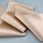 finemark 3 m x 112 mm saten bant Sophie boz kahverengi (105) saten masa örtüsü runner şerit telsiz geniş yumuşak bant masa dekorasyonu masa dekorasyon hediye bandı tek taraflı parlak