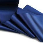 finemark 3 m x 112 mm saten bant SOPHIE koyu mavi (624) saten masa örtüsü runner şerit telsiz geniş yumuşak bant masa dekorasyonu masa dekorasyon hediye bandı tek taraflı parlaklık
