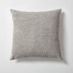 Fineroom Living Cozy - Sheepskin Dokulu Tüylü Kırlent 50 x 50 - Açık Gri (Ic Yastık Dahil) - 50 x 50 cm