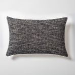 Fineroom Living Flap - Dokulu Düz Dikdörtgen Kırlent 40 x 60 - Siyah (Ic Yastık Dahil) - 40 x 60 cm