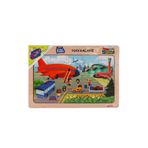 Finetoo Çocuk Gelişim Ahşap Eğitici Puzzle Havaalanı Onyıl Oyuncak Zeka Geliştirici