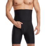 Finetoo Erkek Dikişsiz Yüksek Bel Göbek Toparlayıcı Sıkılaştırıcı Boxer Korse Siyah - 2XL - 3XL