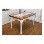 Finezza 1403 45x150 cm Kreme Mavi Linda Nakışlı Keten Efekt Kumaş Runner
