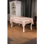 Finezza 155x220 cm Ayçiçeği Lüx Raşel Dantel Pembe Masa Örtüsü
