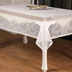 Finezza 155x220 cm Orkide Lüx Raşel Dantel Krem Masa Örtüsü
