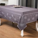 Finezza 160x220 cm Aslı Lüx Jakar Polycotton TP Kumaş Füme Masa Örtüsü
