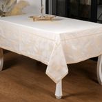 Finezza 160x220 cm Aslı Lüx Jakar TP Polycotton Kumaş Bej Masa Örtüsü