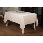 Finezza 160x220 cm Ayda Lüx Jakar Polycotton Bej TP Kumaş Masa Örtüsü