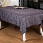 Finezza 160x220 cm Ayda Lüx Jakar Polycotton Füme TP Kumaş Masa Örtüsü