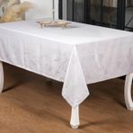 Finezza 160x220 cm Çınar Lüx Jakar Bambu Kumaş Gri Masa Örtüsü