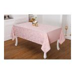 Finezza 160x220 cm İpek Lüx Jakar Polycotton Kumaş Pudra Dikdörtgen Masa Örtüsü