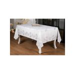 Finezza 160x220 cm Müge Lüx Jakar Kumaş Gri Dikdörtgen Masa Örtüsü