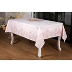 Finezza 160x220 cm Müge Lüx Jakar Kumaş Pudra Dikdörtgen Masa Örtüsü