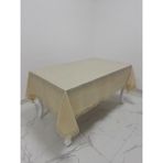 Finezza 160x220 cm Paris Jakarlı Kumaş Güpürlü Bej Dikdörtgen Masa Örtüsü