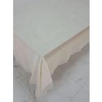 Finezza 160x220 cm Pera Lüx Dantelli Kadife Kumaş Krem Dikdörtgen Masa Örtüsü