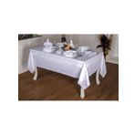 Finezza 160x230 cm 17 Parça 8 Kişilik Duygu Jakar Kumaş Beyaz Sofra Takımı