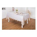 Finezza 160x230 cm 17 Parça 8 Kişilik Henna Güpürlü Keten Gri Sofra Takımı