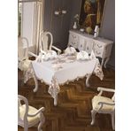Finezza 160x230 cm 17 Parça 8 Kişilik Henna Güpürlü Keten Krem Sofra Takımı