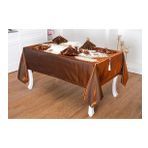 Finezza 160x230 cm 34 Parça 8 Kişilik Afife Kadife Krem Kahve Sofra Takımı