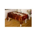 Finezza 160x230 cm 8 Kişilik 26 Parça Mina Kadife Kumaş Krem Kahve Sofra Takımı