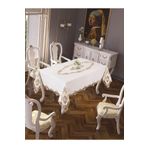 Finezza 160x230 cm Perla Lüx Dantelli Simli Keten Kumaş Krem Masa Örtüsü