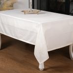 Finezza 160x320 cm Lida Lüx Jakar Bambu Kumaş Krem Masa Örtüsü