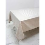 Finezza 160x350 cm Ezgi Lüx Jakar Polycotton Kumaş Taş Dikdörtgen Masa Örtüsü