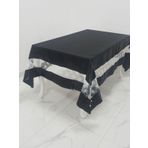 Finezza 170x230 cm Gelin Lüx Dantelli Monoray Kumaş Siyah Dikdörtgen Masa Örtüsü