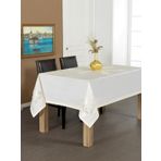 Finezza 170x330 cm Anjelica İncili Güpürlü Monoray Kumaş Krem Masa Örtüsü