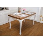 Finezza 33x45 cm 4 Adet Linda Nakışlı Keten Efekt Kumaş Krem Mavi Amerikan Servis